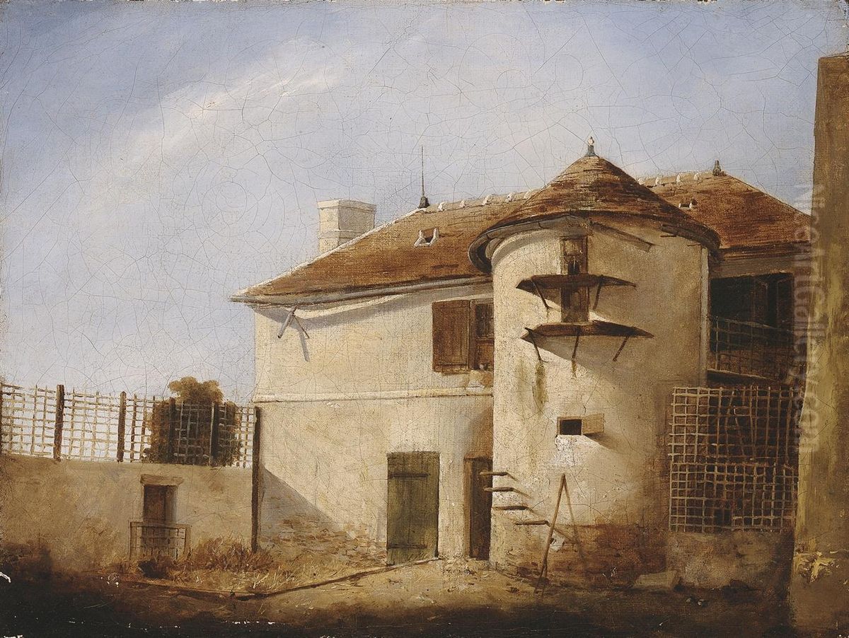 Un Corps De Ferme Oil Painting by Auguste-Xavier Leprince