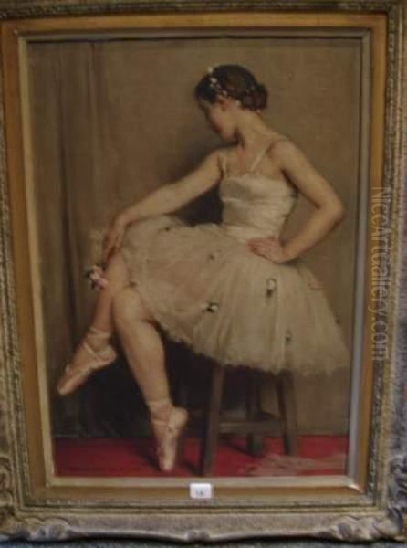 Danseuse Oil Painting by Auguste Leroux
