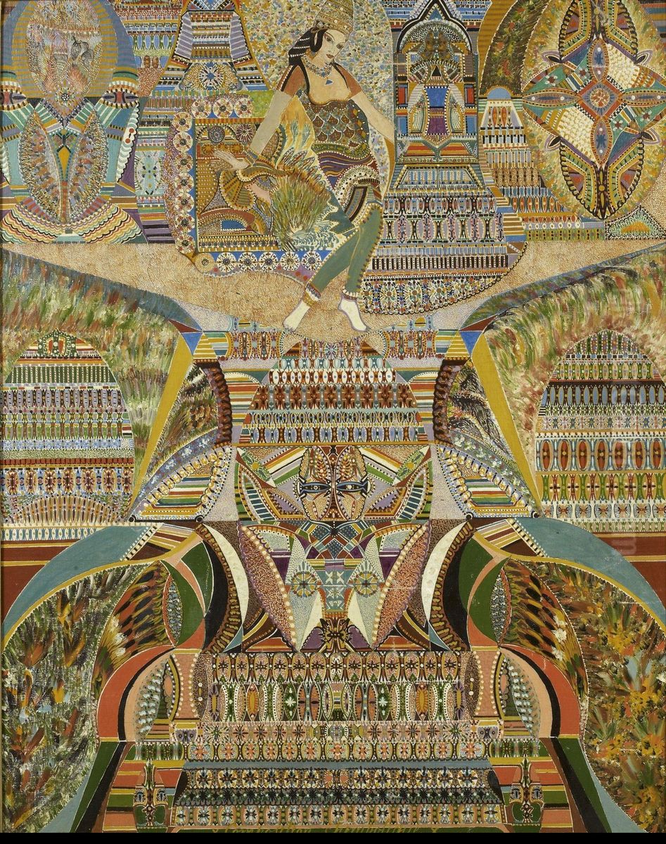 Composition Symbolique Oil Painting by Augustin Lesage