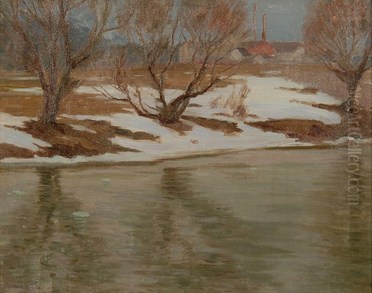 December 1906 Alpine Oil Painting by Leonard Lester