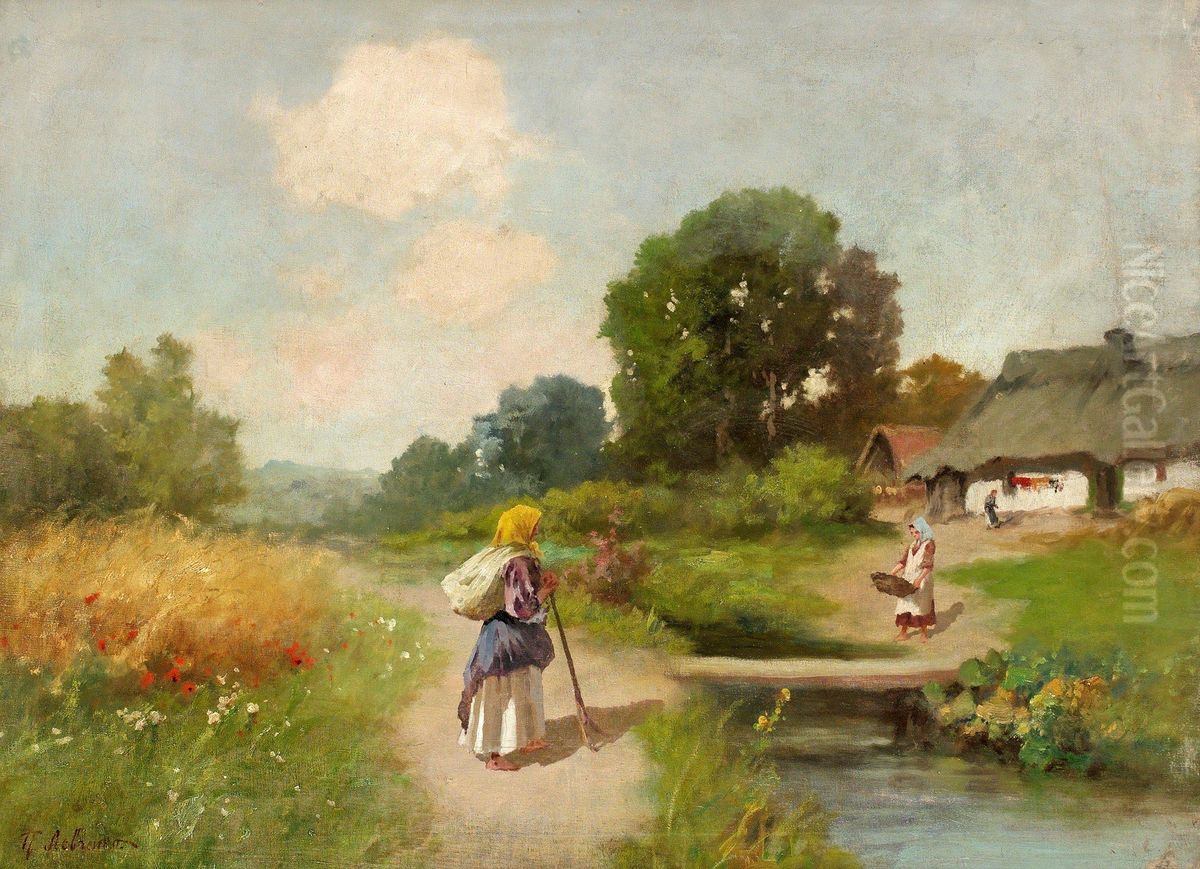 Vid Bondgarden Oil Painting by Petr Alekseevich Levchenko