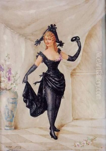 Femme En Noir. Oil Painting by Laure Levy