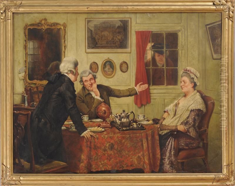 Tea Time Oil Painting by Stephen Lewin