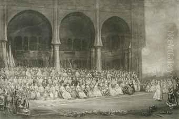 The Nautch, Or Entertainment Oil Painting by Lewis, Frederick Christian