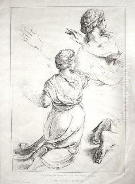Study For Part Of The Celebrated Fresco,entitled The Heliodorus Oil Painting by Lewis, Frederick Christian