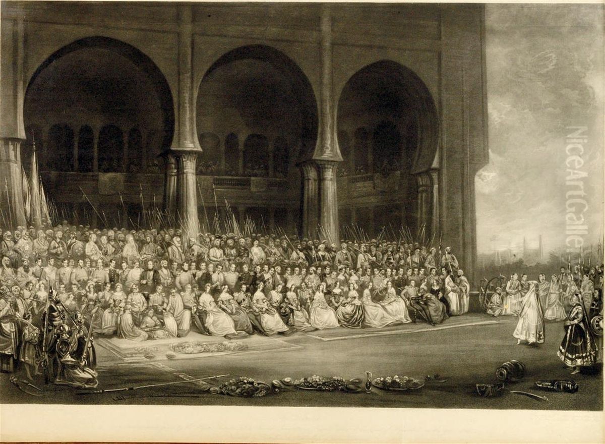 The Nautch Oil Painting by Lewis, Frederick Christian