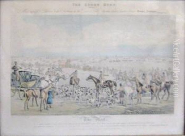 The Quorn Hunt Oil Painting by Lewis, Frederick Christian