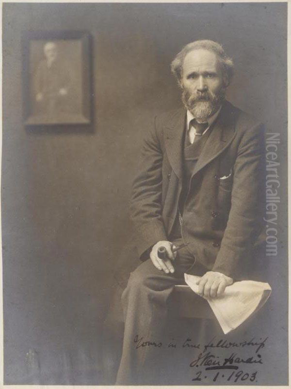 James Keir Hardie Oil Painting by John Furley Lewis