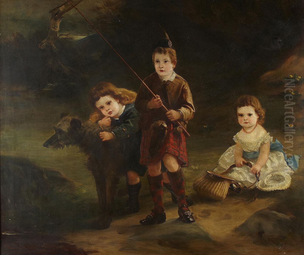 The Fishing Party Oil Painting by Otto Leyde