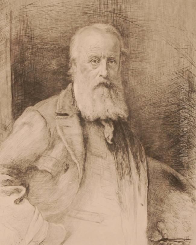 After Millais Oil Painting by Otto Leyde