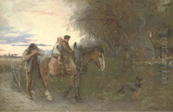 The Day's Work Done Oil Painting by Otto Leyde