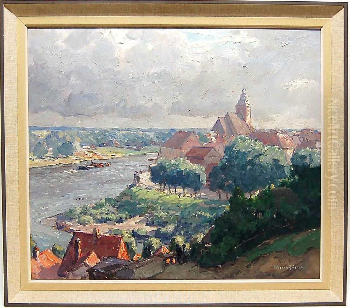 Blick Auf Havelberg An Der Havel Oil Painting by Hans Licht