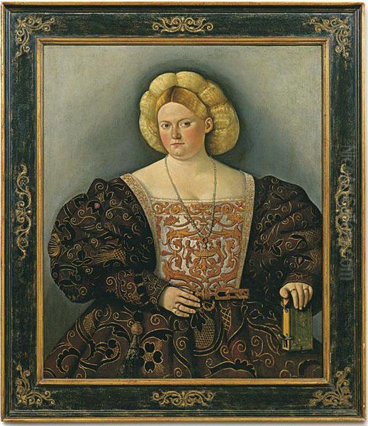 Ritratto Di Gentildonna Con Un Libro Oil Painting by Bernardino Licinio