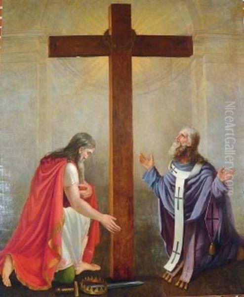  Le Couronnement De Clovis  Oil Painting by Jean Auguste Lienard