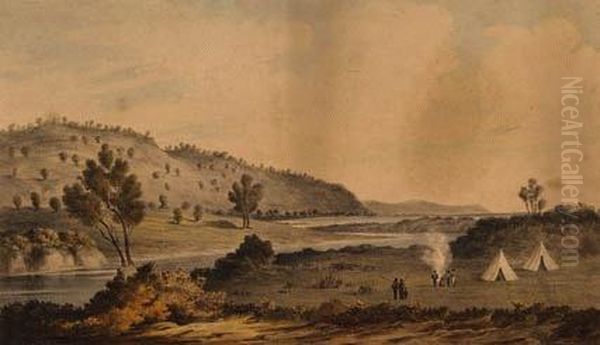 View At Yankalillah, South Australia Oil Painting by Colonel William Light