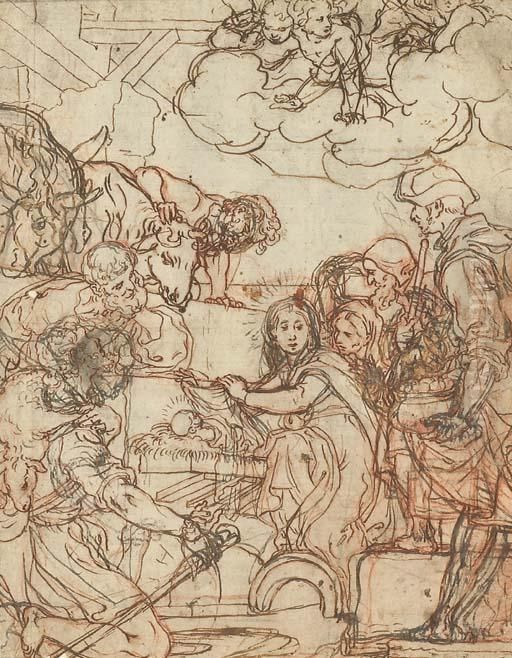 L'adoration Des Bergers Oil Painting by Andrea Lilio