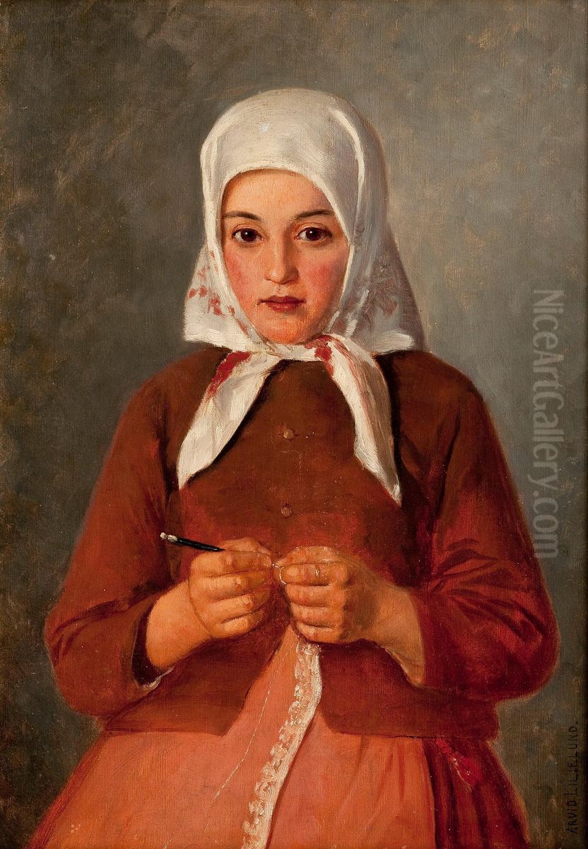 Cantor's Aina Oil Painting by Arvid Liljelund