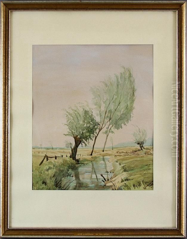 An Der Exter Oil Painting by Otto Lindemann
