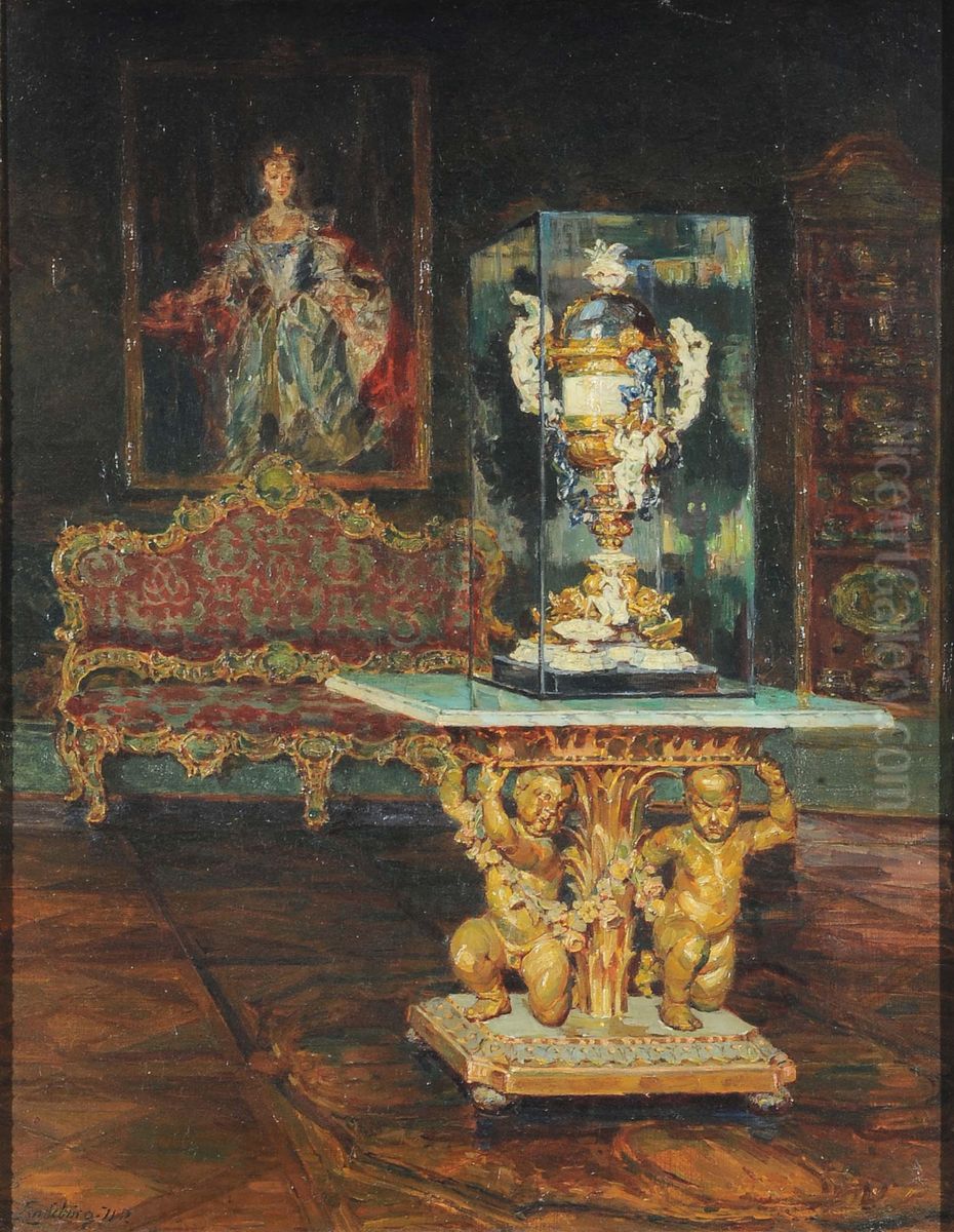 Interno Di Museo Oil Painting by Hans Peter Lindenburg