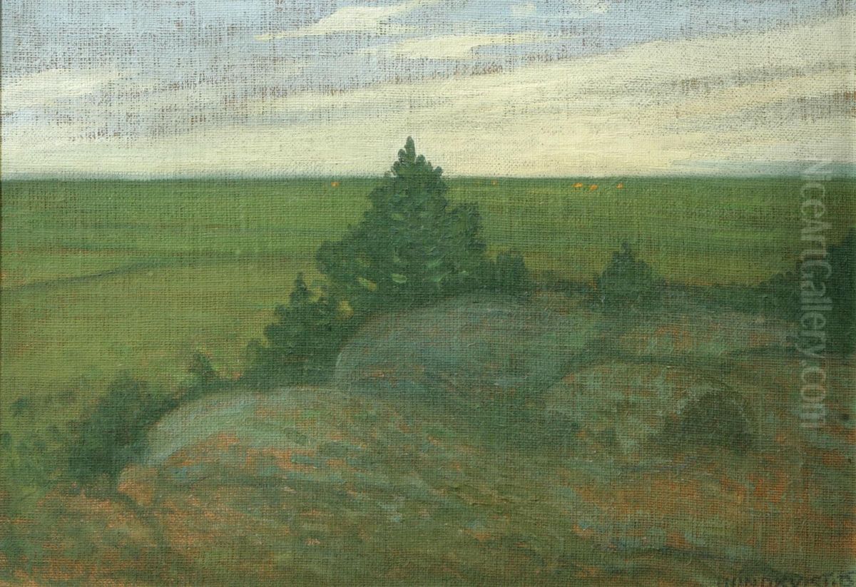 Uppsalaslatten Oil Painting by Jonas Lindkvist