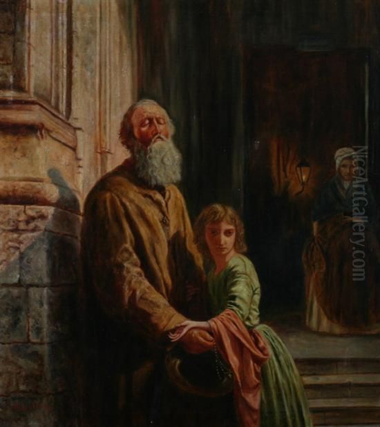 Compassion Oil Painting by M Lindlein