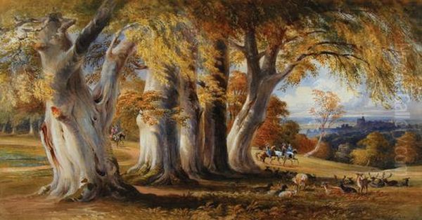 In Windsor Park Oil Painting by Thomas Lindsay