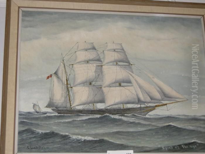 Segelfartyg Oil Painting by Sven Otto Lindstrom