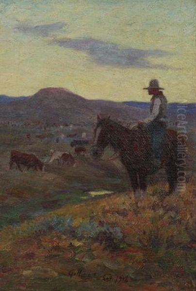 Watching The Herd Oil Painting by William Evans Linton