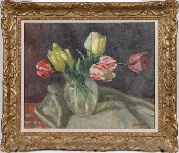 Tulips Oil Painting by Edward Barnard Lintott