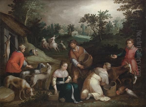 An Allegory Of Autumn Oil Painting by Pieter Lisaert