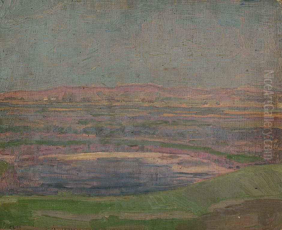 Meer In Lilatonen Oil Painting by Friedrich Lissmann