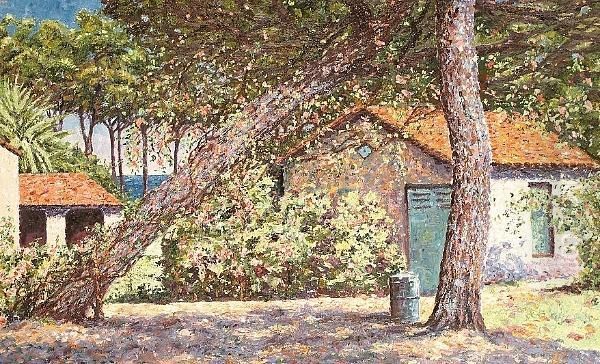 Villa, St Raphael Oil Painting by Algernon M. Livesey