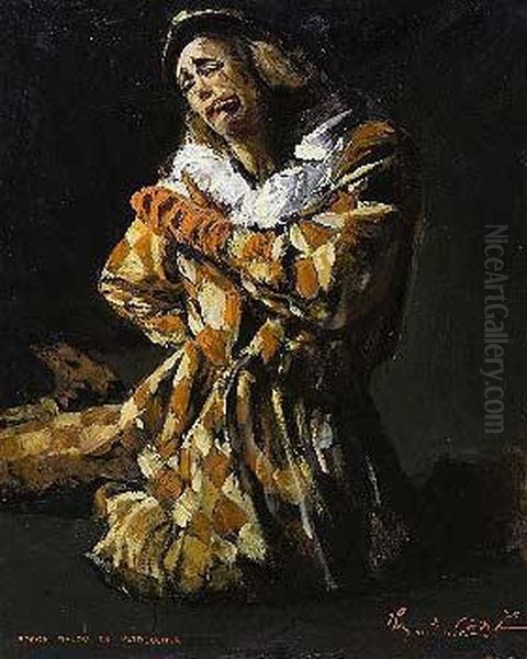 Borge Ralov En Petrouschka Oil Painting by Francisco Llorens Diaz