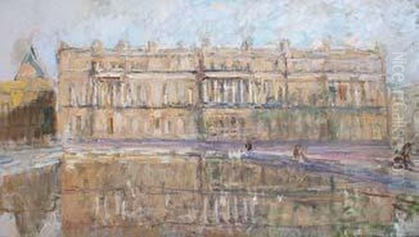 Versailles - Le Grand Parterre Et Le Chateau Oil Painting by Maurice Lobre