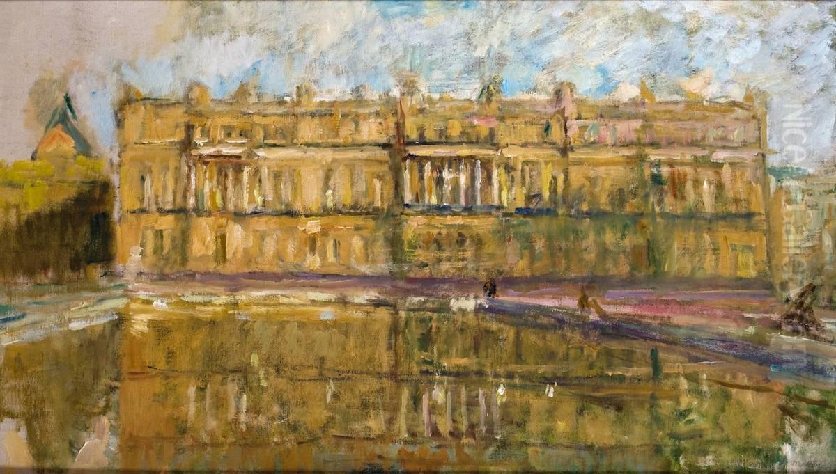 Versailles, Le Grand Parterre Et Le Chteau Oil Painting by Maurice Lobre