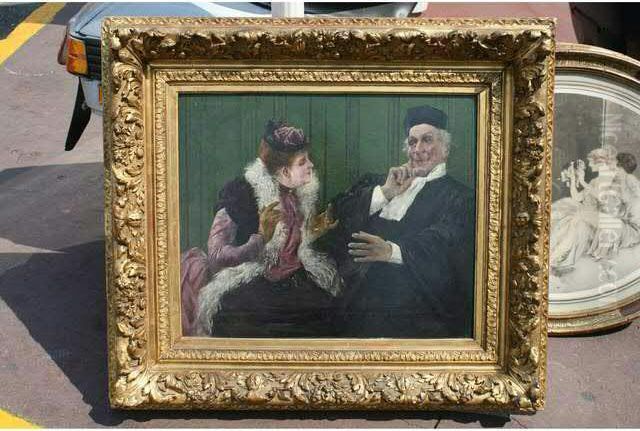 L Avocat Et Sa Cliente Oil Painting by Edouard Loevy