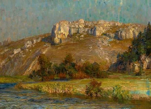 Alpinensteig An Der Schwarzen Labe Oil Painting by Franz Loffler