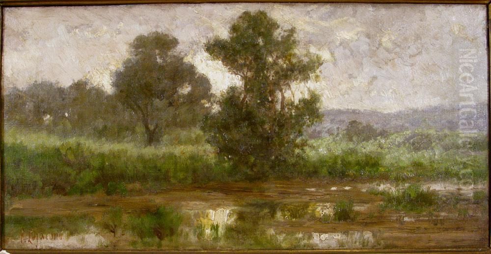 Paesaggio Boschivo Oil Painting by Francesco Lojacono