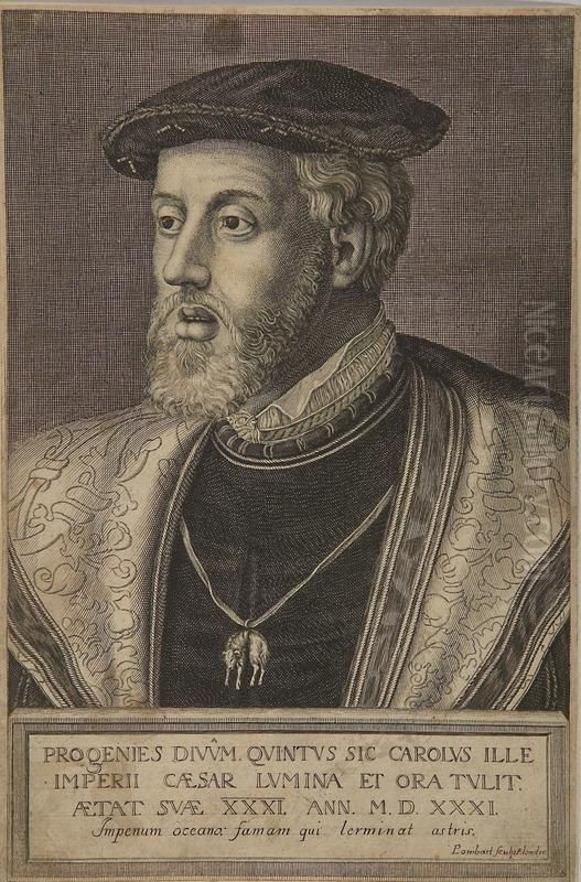 Portrait Karls V. Oil Painting by Pierre Lombard