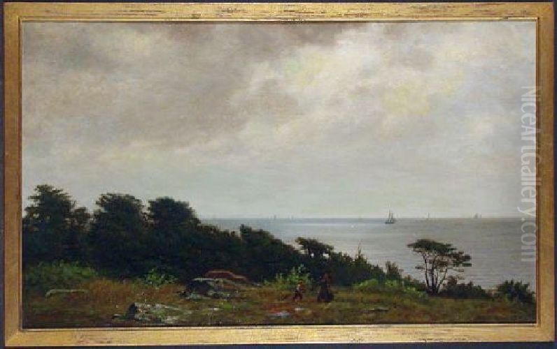 Gathering Branches, Nahant Oil Painting by Ernest Wadsworth Longfellow