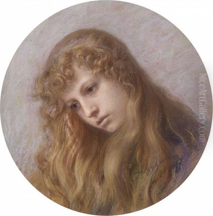 Maria Oil Painting by Emilio Longoni