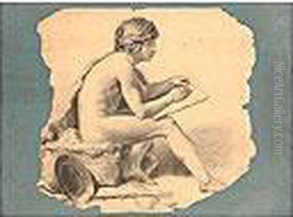 Joven Pastor Dibujando Oil Painting by Vicente Lopez y Portana