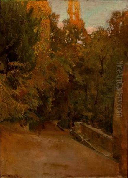 Paisaje Oil Painting by Jose Maria Lopez Mezquita