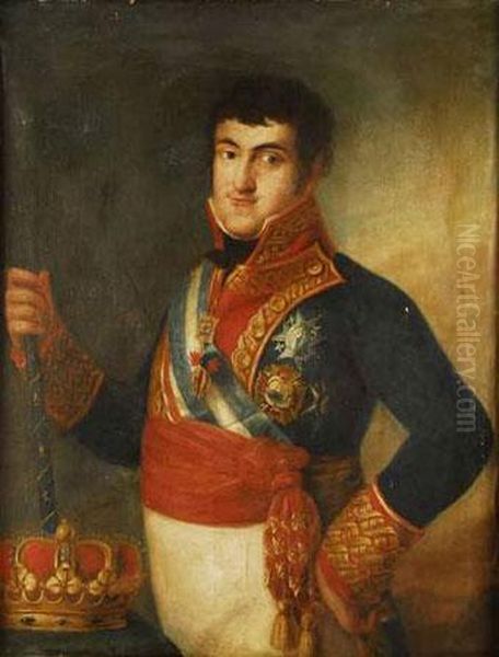 Retrato De Fernando Vii, De Medio Cuerpo Oil Painting by Vicente Lopez y Portana