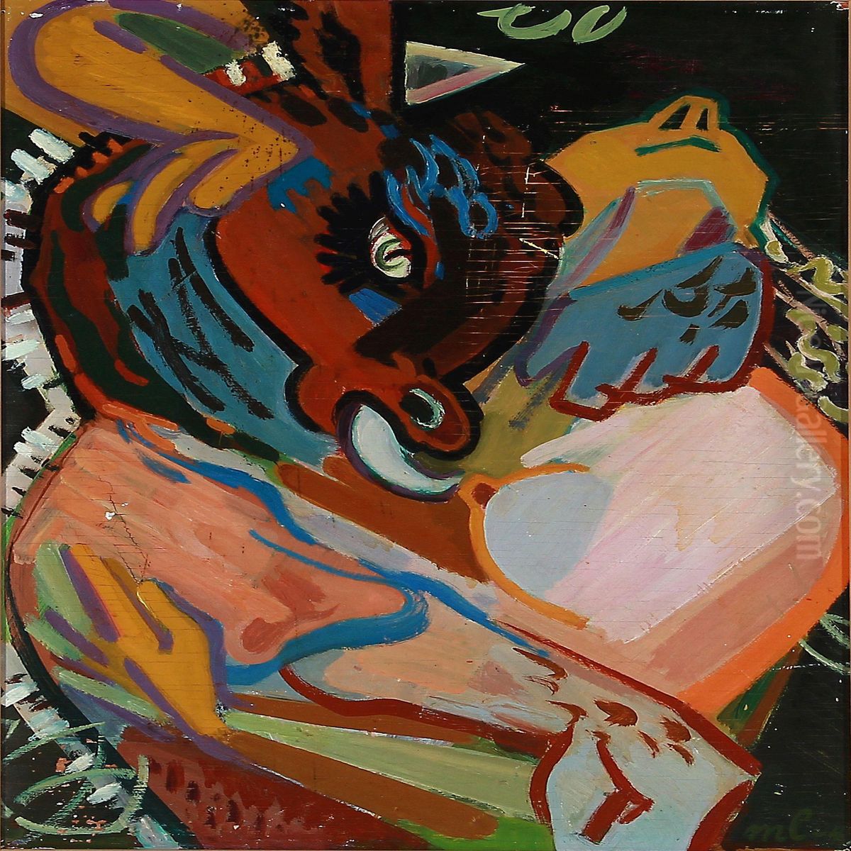 Minotaurus Oil Painting by Mogens Lorentzen