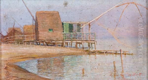 Bilance A Bocca D'arno Oil Painting by Guglielmo Amedeo Lori