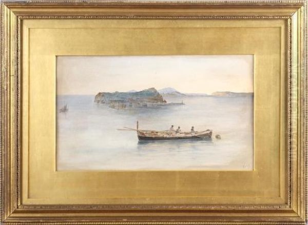 Fishermen At Sea Oil Painting by Vincenzo Loria