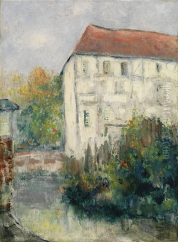 La Maison Au Toit Rouge Oil Painting by Maurice Louvrier