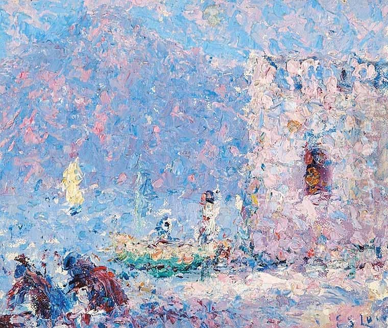 Lake Garda, Italy Oil Painting by Edward S. Lowe