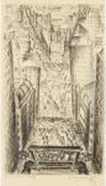 Times Square Oil Painting by Adriaan Lubbers